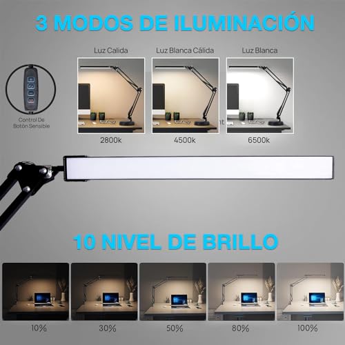 Mejores precios y opiniones de Lampara de escritorio led de esta semana. 12 Imagen adicional