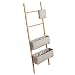 Produktbild iDesign 86380EU Formbu Wren Freistehende Badezimmerleiter mit Ablagen, 42,4 x 16,5 x 132,1 cm, natur/grau, bambus