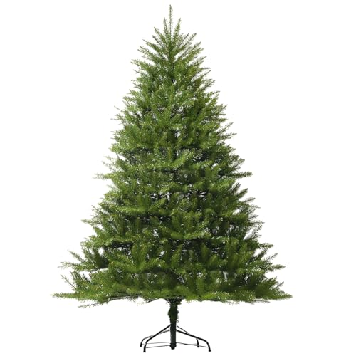 Aovotreena 7FT Unlit Christmas Tree Green, Dunhill Fir Artificial Tree with 2144 PVC Branch Tips,...