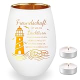 Cadeau de départ à la retraite pour femme : comprend 1 photophore avec gravure « Bin im Ruhestand, ich muss gar nichts » et 2 petites bougies. C'est le cadeau de retraite parfait pour un collègue, un ami, un enseignant, un patron, une infirmière et plus encore.