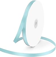 Vista 8 de Cinta de satén de poliéster de una sola cara de 5/8 pulgadas de ancho x 100 yardas, cinta de satén para manualidades, regalo, lazos para el cabello