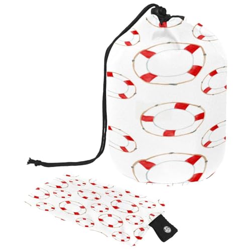 Drawstring Toiletry Bag,Red Lifebuoy Barrel Shaped Wash Bag Cosmetic Bags, Travel Makeup Organiser Pouch + Small Bag