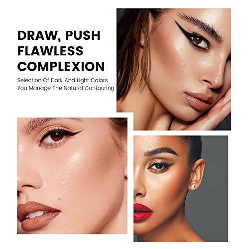 Kyda 8 Colors Highlight Concealer Contour Stick, 2 In 1 Body Makeup Shding Stick, Face Highlighters Sticks, Contouring Highlighting Foundation Shadow Cream Pen(4 Pcs) #TOP5