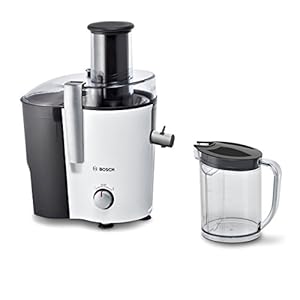 Bosch Vitajuice 2 Sapcentifuge, MES25A0, 700 Watt, sapcontainer 1250 ml, vaatwasserbestendig, wit/antraciet