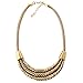 Chunky Twist Tribal Antique Gold Bib Statement Unisex Women's Men's Necklace