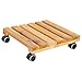Produktbild Wagner Pflanzenroller Nature 34 x 34 x 8 cm I Pflanzenroller für Innenbereich I Blumenroller aus FSC®-Erlenholz, Natur geölt I Kübelroller aus Holz I Tragkraft 100 kg I Made in EU - 20026101