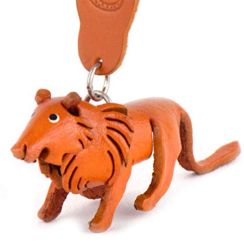 Preisvergleich Produktbild MONKIMAU Schlüsselanhänger Löwe Zoo Figur aus Leder