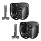 KeylessOption Keyless Entry Remote Car Key Fob Uncut Key blade Shell Case Cover For Pontiac GTO (Pack of 2)