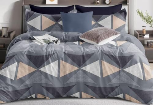 Image of The Royal King Collection 350 TC King Size Bedsheet with 2 King Size Pillow Covers| Beautiful Designer Flat Sheet | Luxury Soft Sheet (3pcs Set) |108x108 inches. (Multicolor-6616)