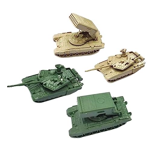 JunZheHub Lot de 4 Lance-roquettes Miniatures de Char à L'échelle 1/144, Décoration de Bureau, Jouet éducatif