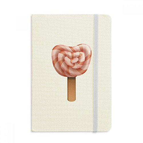 Popsicles Notebook tissu rouge bonbons : Journal A5 aux finitions couture