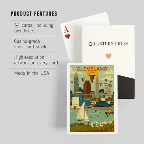 Baraja Poker Lantern Press Cleveland Ohio 52 Cartas miniatura 3