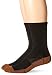 Copper Sole Men's 2 Pack Athletic Crew Socks,Black/Grey,Shoe Size: 6-12/ Sock Size: 10-13