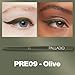 Palladio Retractable Waterproof Eyeliner, Richly Pigmented Color and Creamy, Slip Twist Up Pencil Eye Liner, Smudge Proof Long Lasting Application, All Day Wear, No Sharpener Required, Olive