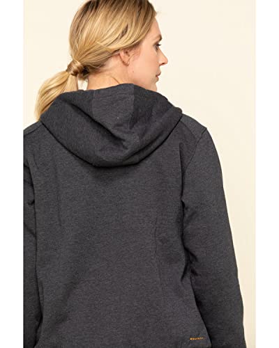 Image of ARIAT Rebar All-Weather Full Zip Hoodie, Charcoal Heather, X-Large