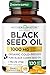 Organic Black Seed Oil 1000mg - 120 Softgel Capsules (Non-GMO) Premium Cold-Pressed Nigella Sativa - Black Cumin Seed Oil with Omega 3, 6, 9 - Darkest, Highest TQ Content