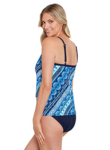 Penbrooke Shape Solver Women's Swift Charm High Neck Underwire Adjustable Tankini Top Separate3