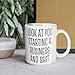 Business Owner Mug Look At You Starting A Business And Shit 11 Ounces Funny White Coffee Mug