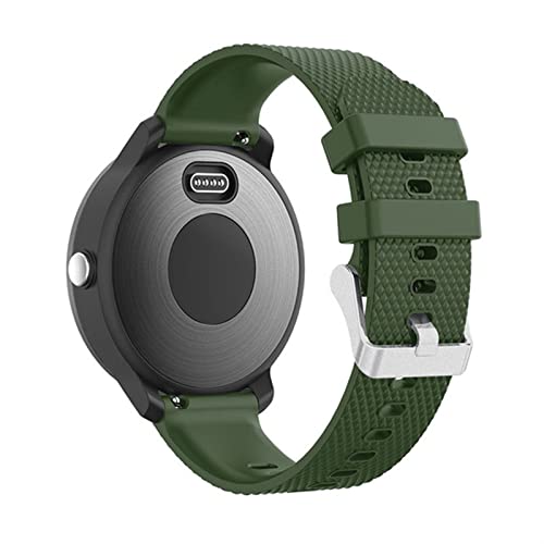 Bracelet de montre en caoutchouc de silicone de 20 mm Garmin Vivoactive 3 Vivomove HR vert