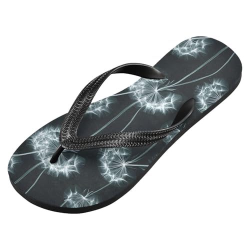 Clear Flowers Flip Flop Sandal for Women Men, Casual Beach Slippers Indoor Outdoor XS2