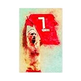 Mnyuein Poster Franck Ribery sur toile - Dcoration murale pour salon, chambre  coucher - Sans cadre - 30 x 45 cm