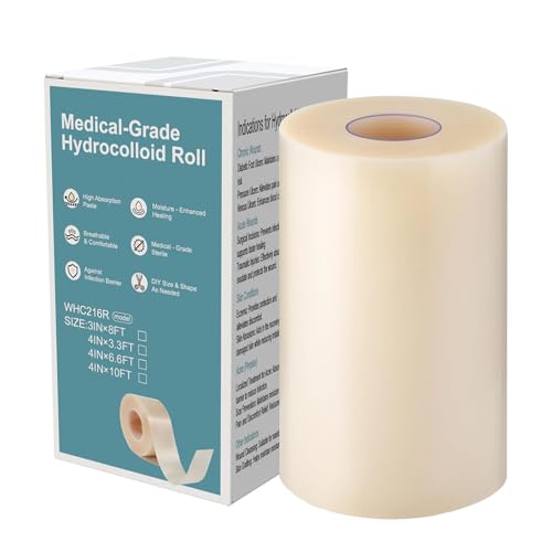 Image of Hydrocolloid Dressing Roll, Waterproof Skin Protective Bandage, Suitable for Sensitive Skin and Kids, 7.5 cm x 240 cm Dressing Roll, Silicone Foam Dressing for Daily Use
