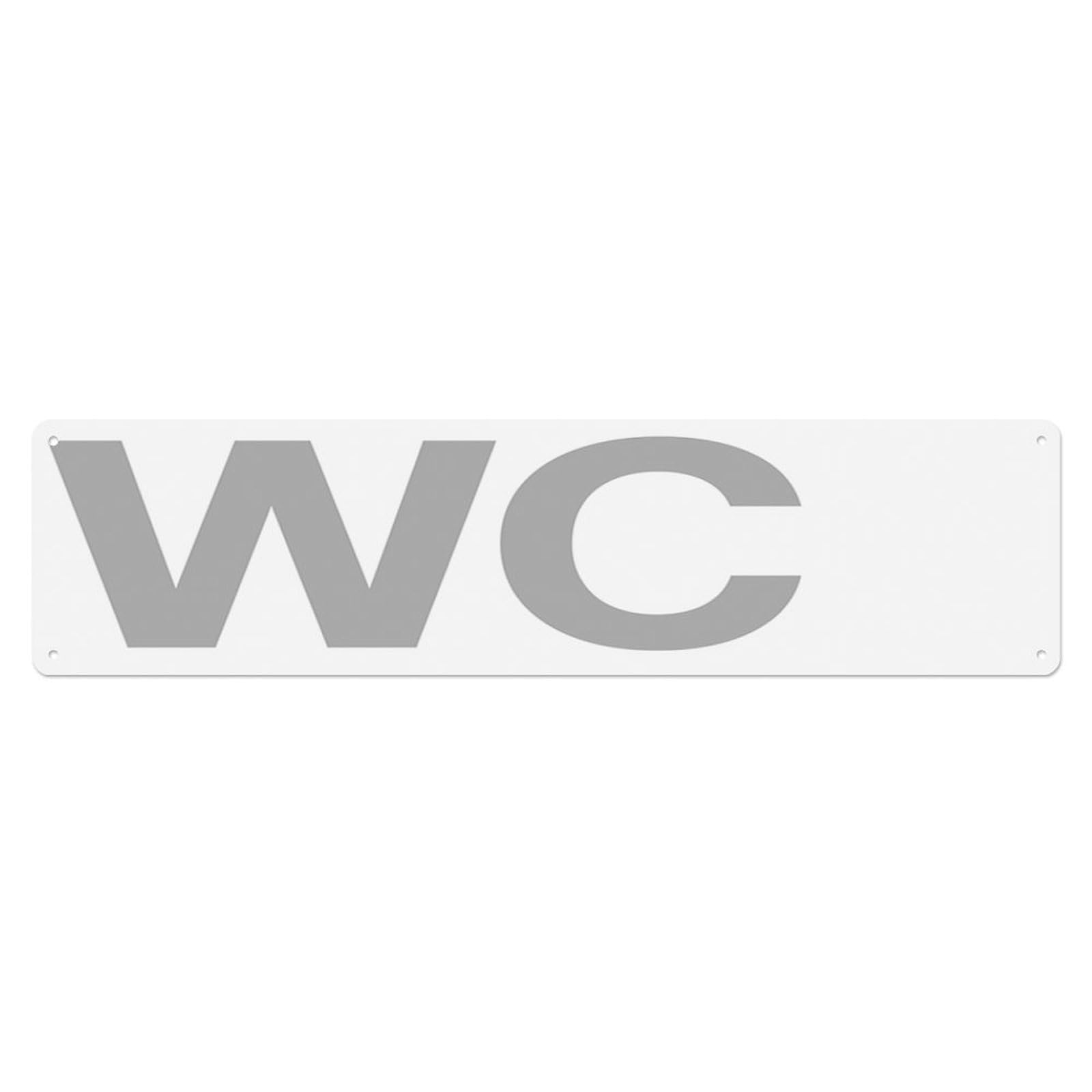 Sleek Bold Studio Washroom Toilet(WC) Door Metal Tin Skinny Sign Plaque Wall Decor for Cafe, Club Bar, Office, Home Garden Metal Poster 4x16Inch