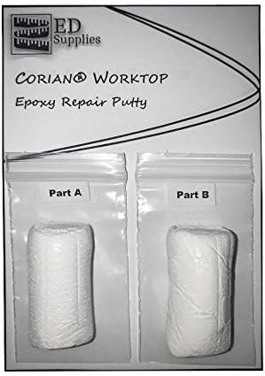 Corian® Sink & Worktop Epoxy Repair Putty – Repairs Broken Edges, Chips & Cracks. 38g (White)