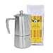Produktbild ILSA Slancio Espresso Herdkocher, 2 Tassen matt - mit Caffe Diavolo, gemahlen, 250g