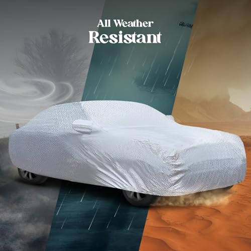 Image of Autofy Car Cover Waterproof SilverShield for Maruti S-Presso [Year 2019 Onwards] - S-Presso Car Cover Dust & UV Protection S-Presso Car Body Cover with Mirror Pocket Soft Cotton Lining