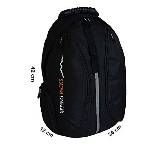 Mochila Escolar Moto Ciclista Sport Preta Reflexiva Masculina Feminina 18 L