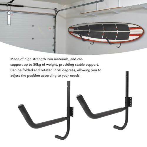Support de rangement mural pour kayak Cocoarm pliable et rotatif en fer 50 kg - 2