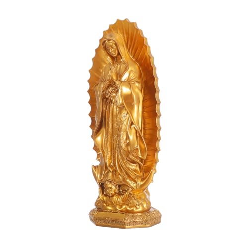 Estatua Virgen de Guadalupe de 12 pulgadas en resina miniatura 3