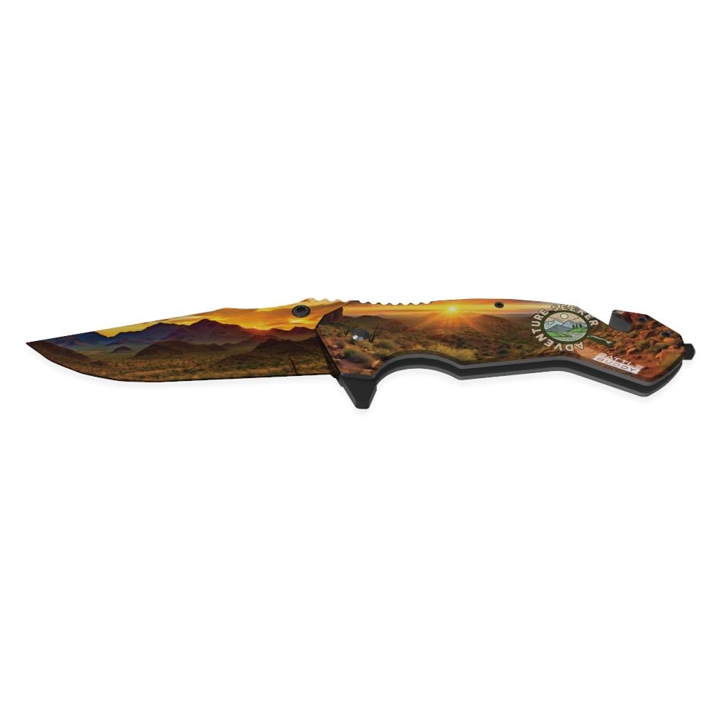 Outdoor Knives, Wildlife Pocket Knife, Digital Printing On Blade