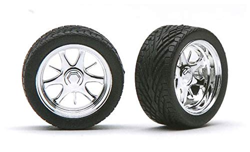 Pegasus Hobbies 1226 1/24-1/25 Daggars Chrome Rim/Tires (4)