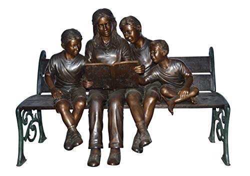 Estatua de Bronce Madre e Hijos para Jardín 53x33x39 pulg