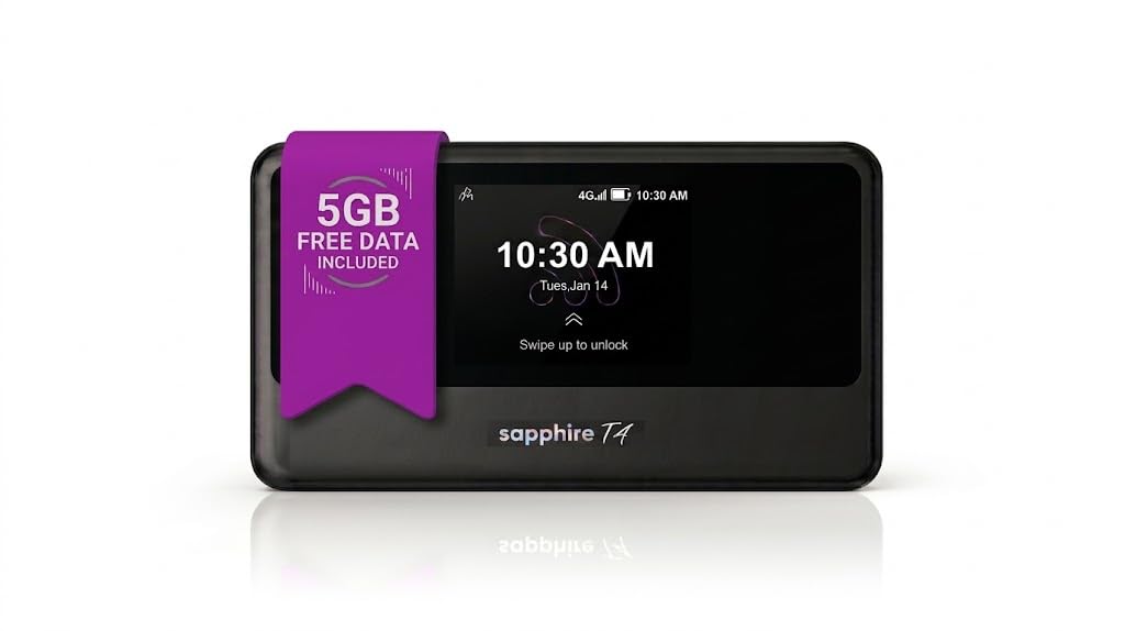 TravelWifi Sapphire Touch 4 - Portable Global Hotspot for 200+ Countries with 4G+ Cat 13 speeds up to 390 Mbps, Plus Free 5GB Startup Data and Free 1GB Monthly for 3 Years.-image-10