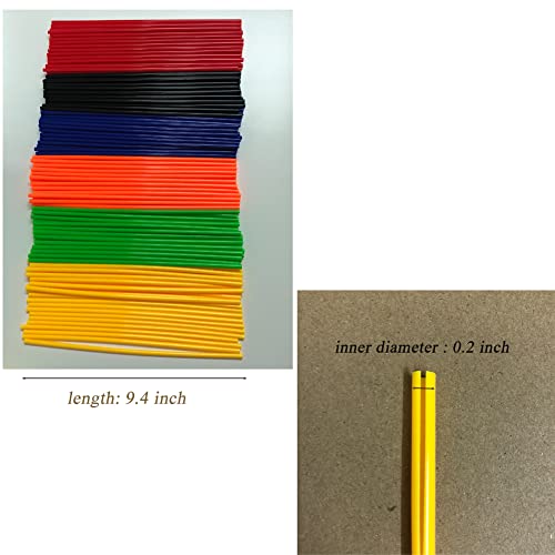 144Pcs Bicycle Spoke Skins Wraps, Bike Spoke Covers Colorful Bike Rim Decoration For Bicycle Motorcycle Wheelchair 6 Colors #TOP2