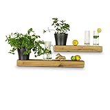 DAS ORIGINAL VON GREENHAUS: Unsere hochwertig verarbeiteten Eichenbretter aus deutscher Eiche massiv verleihen jedem Raum eine natürlich harmonische Ausstrahlung. Genießen Sie ein Stück Natur als Deko für Ihre Wand. Das Schweberegal, ob groß oder klein, eignet sich ideal als Küchenregal, Bücherregal, Bilderleiste und um ihre DvD und CD stilvoll zu präsentieren!
