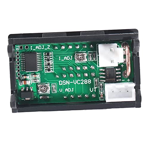 4Pcs 0.28" Digital Voltmeter Ammeter Dc 100V 10A Amp Voltage Current Volt Amp Meter Current Tester 3 Bits Dual Led Display Panel(Red-Blue) Amp Volt Multimeter With Connect Wires Monitor Tester #TOP3