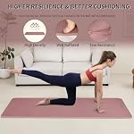 Tapis de yoga Extra épais 8mm Tapis d'exercice, Soft Lightweight TPE Tapis de fitness avec sangle, Haute élasticité, Anti-fatigue, Tapis non-dérapant pour femmes, Yoga, Camping, Voyage, Gym & Extérieur 72"L x 0,32"Th
