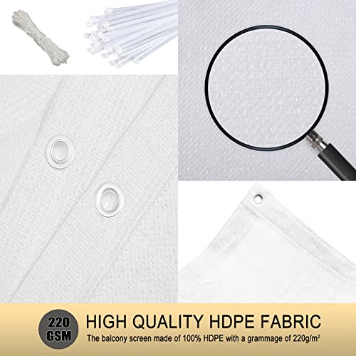 Cache vue balcon blanco que soluciona la falta de privacidad en tu jardín 4