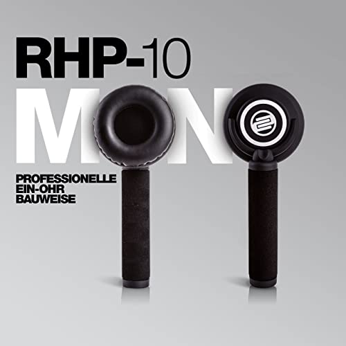 Reloop RHP-10 Mono - professionelle Ein-Ohr-Bauweise mit 50-mm-Neodym Treiber, ergonomisch gepolsterter Handgriff, Schwenkbare Ohrmuschel, schwarz