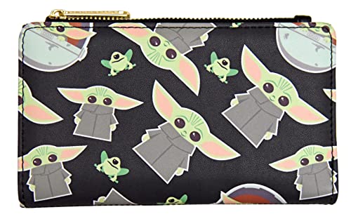 Loungefly Star Wars The Mandalorian Baby Yoda All Over Print Faux Leather Wallet2
