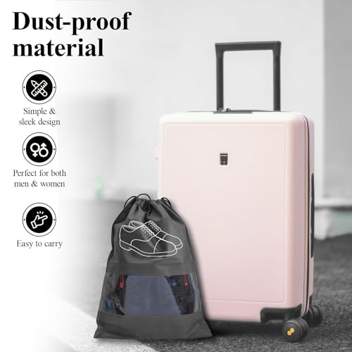 Image of Shoe Bag Pouch Cover for Travel Gym Storage Organizer Accessories Non-Woven for Men & Women Multipurpose Travelling Essentials (Pack of 6)