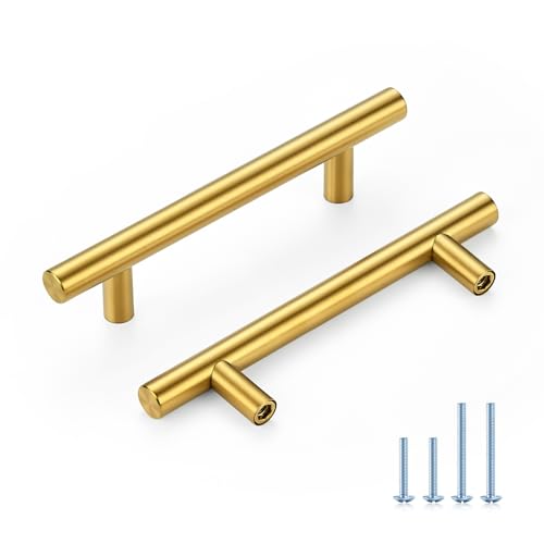 HOME EDIT Gold Cabinet Handles, Drawer Pulls, 3-3/4 Inch, 25 Pack