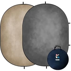 Kate 5×6.5ft(1.5x2m) Collapsible Backdrop Brown Grey Texture Pop up Backgrounds Folding Photography Backdrops Photoshoot Prop