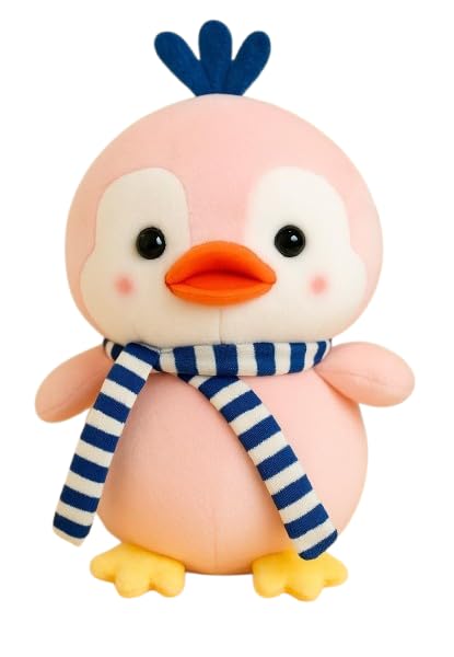 Image of SCOOBA Penguin Soft Toy 20 cm (Pink Penguin with Scarf)