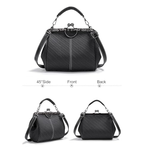 Bolso vintage para mujer de cuero PU estilo retro miniatura 4