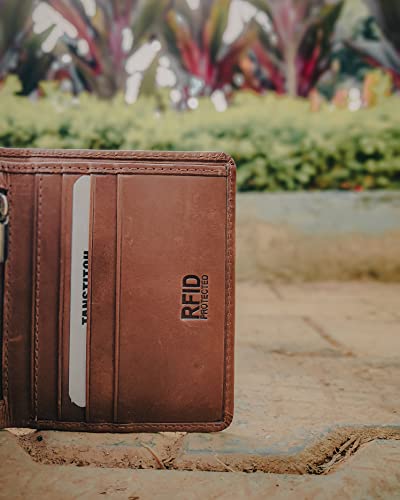 Image of TANSTITCH Slim Leather Wallet || Small,Compact, Minimalist & Thin Wallet || RFID Protected || Front Pocket Carry
